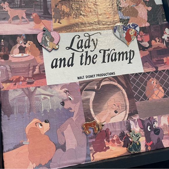 Handmade Lady and the Tramp Cork Board Display - Picture 2 of 3